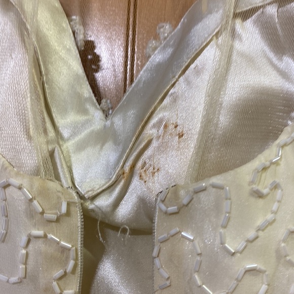 Ivory bedazzled full length formal - Picture 12 of 13